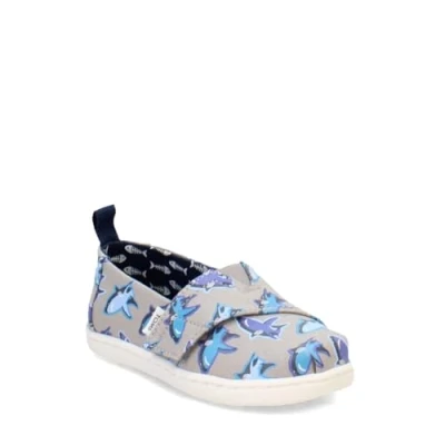 Immagine di TOMS Classic Alpargata, Mocassino Basso Bambini e Ragazzi, Drizzle Grey Glow in The Dark Great White Shark, 26 EU