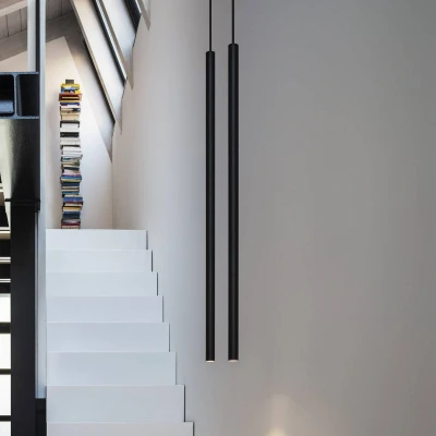 Immagine di Ideallux Ideal Lux Lampada a sospensione LED Ultrathin Round 100 cm nero DALI
