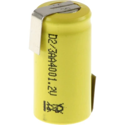 Immagine di Mexcel D 2/3AA400 Batteria ricaricabile speciale 2/3 AA linguette a saldare Z, Flat Top NiCd 1.2 V 400 mAh