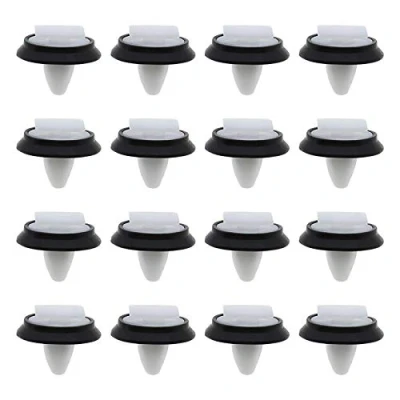 Immagine di Create idea 100 pezzi 856543 71728806 clip di fissaggio in plastica con guarnizione gomma nera per foro da 9 mm