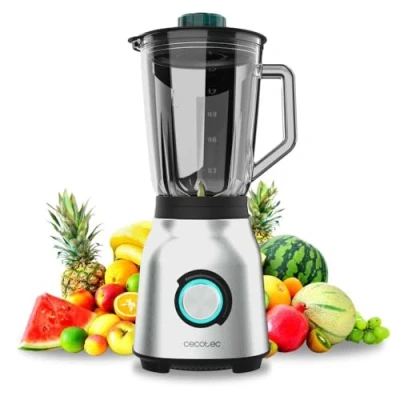 Immagine di Cecotec Frullatore Power Black Titanium 1800MAX Wizard. 1800 W, 5 Velocità, 6 Lame in Acciaio Inossidabile, Trita Ghiaccio, Funzione Turbo, Frullato, AutoClean