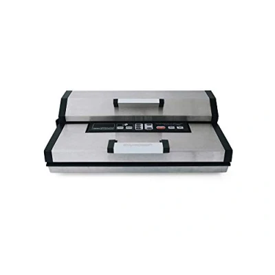 Immagine di Maxxo VM Master Macchina sottovuoto professionale, 25 l/min 350 W, automatica, per alimentare, doppia saldatura, in acciaio inox, larghezza del rullo fino a 40 cm