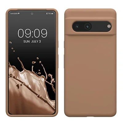 Immagine di kwmobile Cover per Google Pixel 7 Custodia Back Case Smartphone in Silicone TPU Protezione Gommata color cappuccino