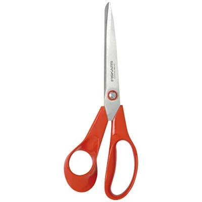 Immagine di Fiskars Forbici universali per mancini, Lunghezza: 21 cm, Lama in acciaio inossidabile/Impugnature plastica, Rosso, Classic, 1005147