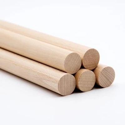 Immagine di 50 bastoncini rotondi in faggio da 4 mm, lunghezza 100 cm, legno di lisci Made Austria