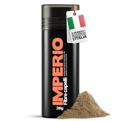 Immagine di IMPERIO Fibre capelli per l&#039;infoltimento dei più spessi e pieni in pochi secondi. Nasconde la caduta nelle donne negli uomini. 100% naturale. 26g (castano chiaro)