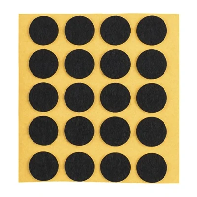 Immagine di PEHA® Feltrini/protezione antigraffio per vasi e oggetti adesive decorative, Soft 1,0 mm di spessore, Nero Ø 11 20