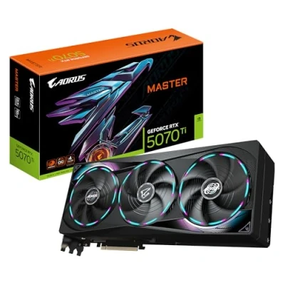 Immagine di Gigabyte AORUS GeForce RTX 5070 Ti MASTER 16G Scheda Grafica 16GB GDDR7, 256 bit, PCI E 5.0, 2670 MHz Core Clock, 3 x DP 2.1a, 1 HDMI 2.1b, NVIDIA DLSS 4, GV N507TAORUS M 16GD