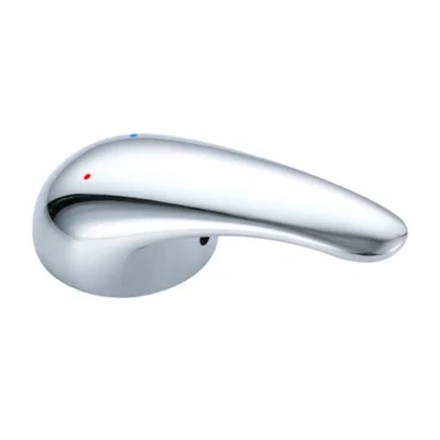 Immagine di RXXR Maniglia per Rubinetto monocomando con pulsante di colore caldo e freddo compatibile cartuccia rubinetti da 40 mm (stelo 10 x mm) (Cromato Lucido)