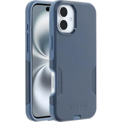 Immagine di OtterBox Cover per iPhone 16 Plus Commuter Series MagSafe, resistente a shock e cadute, testata 3x norme MIL STD 810G, Blu