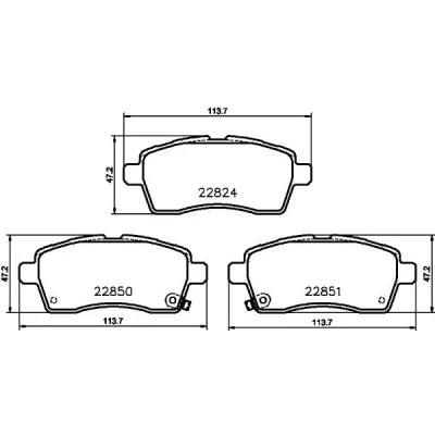Immagine di HELLA 8DB 355 039 171 Kit pastiglie freno con segnalatore acustico usura SUZUKI: Ignis III