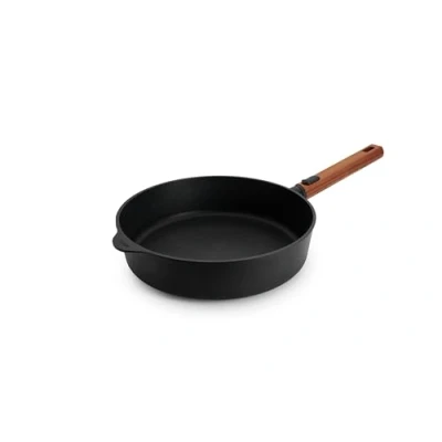 Immagine di Woll Eco Logic QXR Padella a bordo alto, induttiva, diametro 28 cm, altezza 7 con manico in legno rimovibile e sostenibile, adatta per tutti i piani cottura, senza PFAS, rivestimento