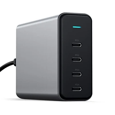 Immagine di Satechi Caricatore USB C a 4 porte PD GaN da 165 W Space Gray ST UC165GM EU