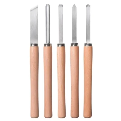 Immagine di Einhell Set di 5 scalpelli per tornio (set tornitrici, torni, in acciaio massiccio)