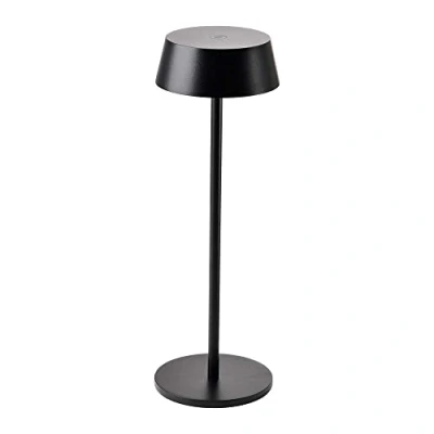 Immagine di V TAC Lampada da Tavolo senza Fili LED Dimmerabile con Comandi Touch Nera Wireless per Uso Interno IP54 Casa o Ristorante Batteria 4400 mAh Luce 3000K Bianca Calda 2W