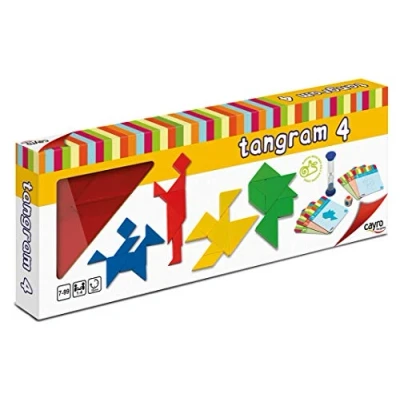 Immagine di Cayro 4 Tangram in Legno Gioco Rompicapo Sviluppo Delle Abilità Cognitive Educativo Pezzi di Alta Qualità Incoraggia la Creatività e Risoluzione Dei Problemi