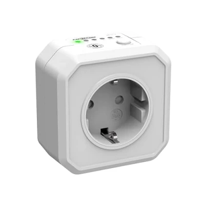 Immagine di ANSMANN Timer Socket AES1 Presa a risparmio energetico commutabile con conto alla rovescia per termoventilatore, ferro da stiro, lavatrice ecc. (selezionabile tramite interruttore) Bianco