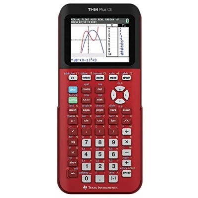 Immagine di Texas Instruments TI 84 Plus CE Radical Red Graphing Calculator