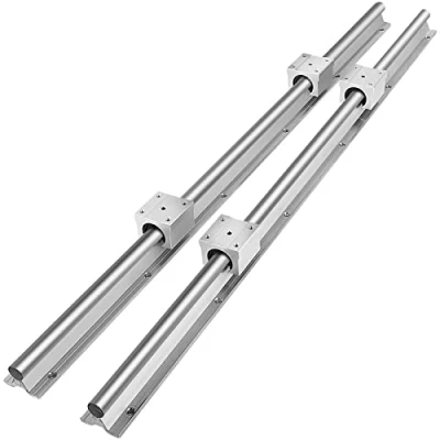 Immagine di VEVOR SBR16 binari di guida lineari 1500 mm 2 m 4 pezzi blocco cuscinetto SBR16UU Kit scorrimento del lineare per macchine automatizzate CNC fresatrici torni