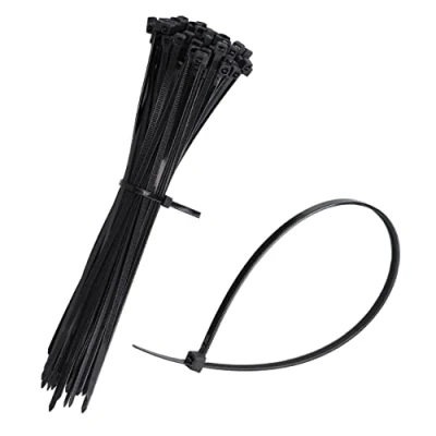Immagine di mumbi Fascette stringicavo nere 200 mm x 2,5 mm, resistenti ai raggi UV, protezione antincendio UL 94 V2, set da 100 pezzi