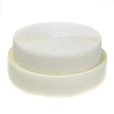 Immagine di TUKA 25mx50mm Nastro Gancio e anello da cucire, non adesivo Hook &amp; Loop striscia, Cucire On Magico Strisce Ideale per abiti 25m nastro, larghezza 50mm, Avorio, TKB5030 Ivory