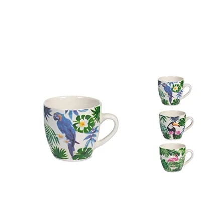 Immagine di H&amp;h set 12 tazze caff tropical in new bone china cc100