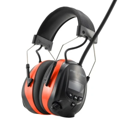 Immagine di PROTEAR Cuffie Antirumore Bluetooth con radio DAB/DAB+/FM, microfono integrati, per taglio, segatura, officina,SNR 30dB