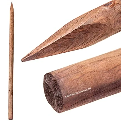 Immagine di Suinga pali per alberi 200 cm, Ø 6 tutor con punta, in legno, palizzate, picchetti di fissaggio, giardino, piante