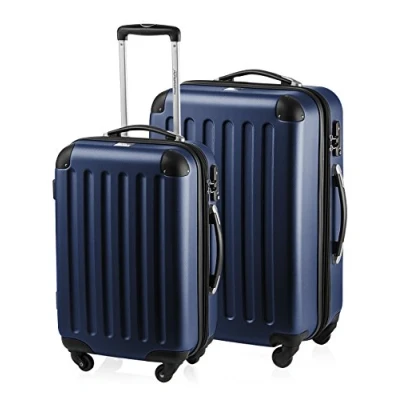 Immagine di HAUPTSTADTKOFFER Spree Set di 2 Valigie Trolley rigido con estensione, ABS, TSA, 4 ruote, 55/65 cm, Blu scuro