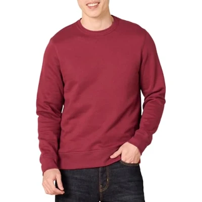 Immagine di Amazon Essentials Felpa Girocollo in Pile (Disponibile nelle Taglie Big &amp; Tall) Uomo, Rosso, M