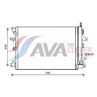 Immagine di PRASCO VOA5152D Condensatore con essiccatore 14,5 9,8 Alluminio 590 R 134a VOLVO: XC90 I