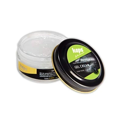 Immagine di Kaps Crema Gel di Qualità per Pelle Liscia Vera e Delicata, Calzature Stivali Borse, Pulisce Nutre, 50 ml 1.70 fl. oz.