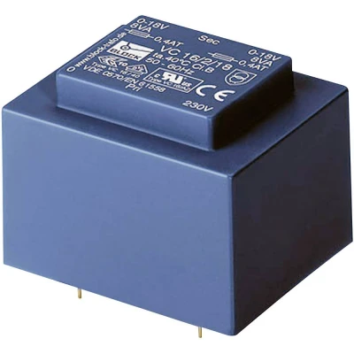 Immagine di Block VC 3,2/2/12 Trasformatore per PCB 1 x 230 V 2 12 V/AC 3.20 VA 133 mA