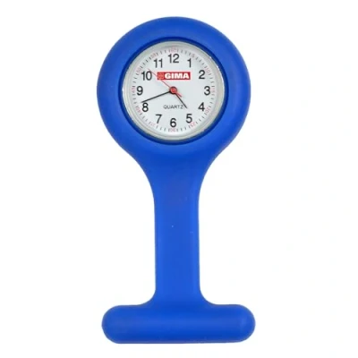Immagine di Gima 20401 Orologio per Infermieri in Silicone, Quandrante Rotondo, Colore Blu