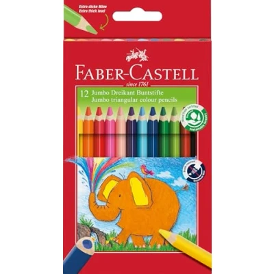 Immagine di FABER CASTELL CF12 JUMBO PASTELLI COL ASS + TEMP