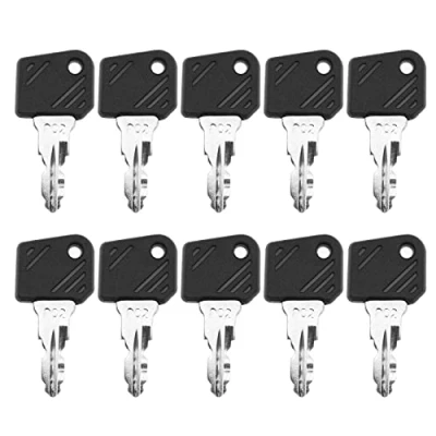 Immagine di EMSea 10 pezzi Chiavi Di Avviamento Accensione 802 Compatibile con Carrelli Elevatori Linde Macchine Edili Trattori Spazzatrici Attrezzature Pesanti Accessori Ricambio