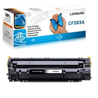 Immagine di LOSMANN Compatibili Cartucce di Toner Sostituzione per HP 83A CF283A LaserJet Pro M201n M201dw MFP M225dn M225dw M127fn M127fp M127fs M127fw M125a M125rnw M125nw (1 Nero)