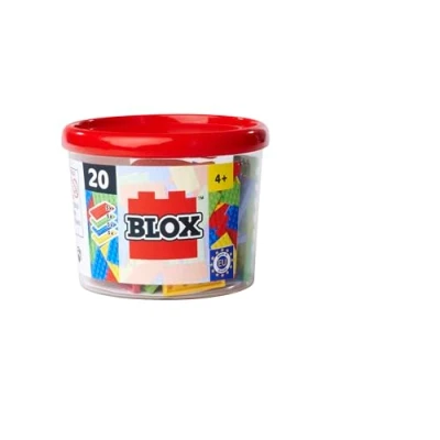 Immagine di Simba Blox 20 piastre da 32 nodi ciascuna, piastra costruzione per bambini dai 3 anni in su, 4 colori, alta qualità, mattoncini costruzione, completamente compatibile con molti altri produttori