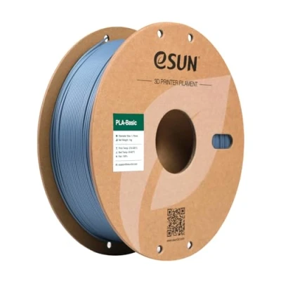 Immagine di eSUN Filamento PLA 1,75 mm, di Basic per stampanti 3D Precisione dimensionale +/ 0,05 bobina da 1 kg (2,2 libbre) veloce 3D, Grigio chiaro