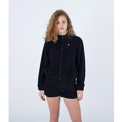 Immagine di Hurley Asciugamano da Donna Oceancare con Cerniera Intera Maglione Pullover, Nero, S