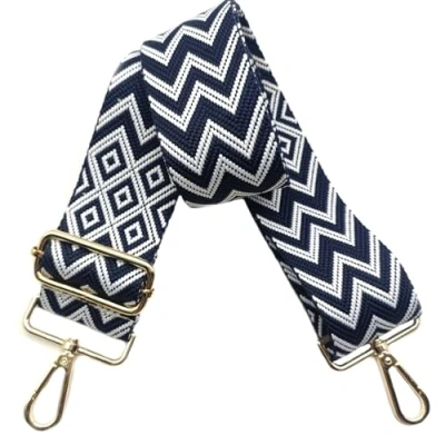 Immagine di Tracolla per Borsa Donna 5cm Larga Tracolla, Tracolle Regolabile, Cinghie con Fibbia Oro Borsetta, Crossbody in Tela Accessori DIY(Blu Scuro), 08