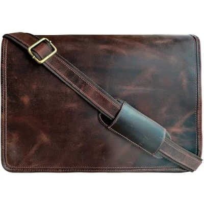 Immagine di Jaald 38 Cm Tracolla in Pelle Valigetta Borsello Sacchetto del Messaggero Borsone a Spalla per Ufficio Vintage Uomo Borsa portatile leather Laptop briefcase Messenger bag