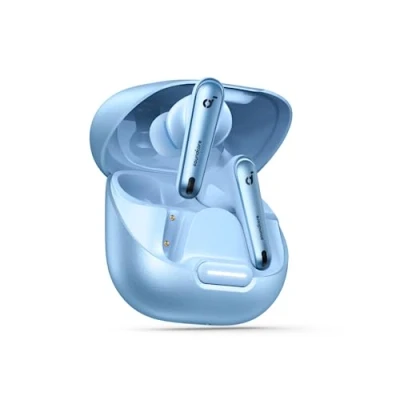 Immagine di Soundcore by Anker Liberty 4 NC Earbuds senza fili con cancellazione del rumore, 98,5% di rumore adattiva per orecchie e dintorni (azzurro)