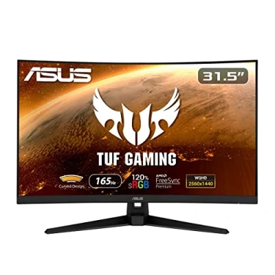 Immagine di ASUS TUF Gaming VG27WQ1B Curved Monitor, 27&quot; WQHD (2560x1440), 165Hz(Above 144Hz), Extreme Low Motion Blur, Adaptive sync, FreeSync Premium, 1ms (MPRT), HDR10
