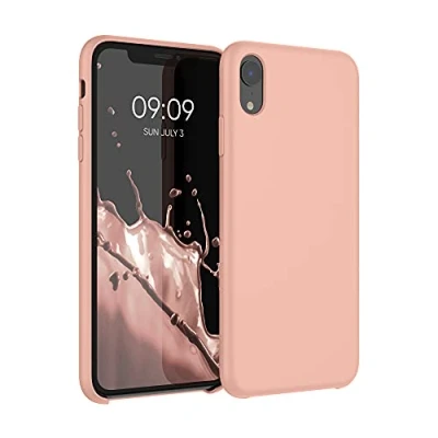 Immagine di kwmobile Cover per Apple iPhone XR Custodia Back Case Smartphone in Silicone TPU Protezione Gommata pompelmo rosa
