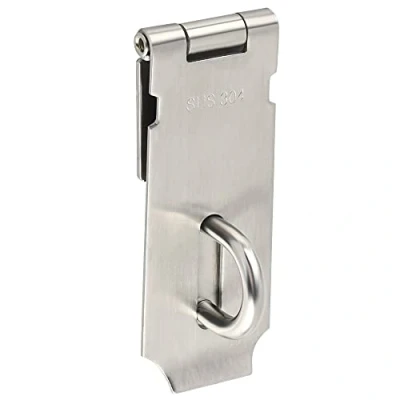 Immagine di Sayayo Catenaccio Porta in Legno Serratura Chiavistello, Lucchetto Hasp Serrature Acciaio Inox SUS304, per Camera da Letto, Armadio, Cassetto, 108 MM, Argento, EMS9