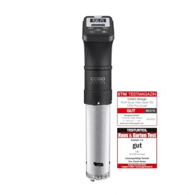 Immagine di Caso 1327 SV 1200 Pro Smart Regolazione precisa della temperatura fino a 90 C in incrementi di 0,5 C, completamente impermeabile Sous Vide, 18/8, 30 litri, acciaio INOX, colore: Nero