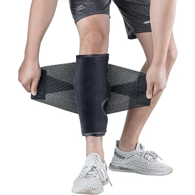 Immagine di Fasce Elastica per Polpaccio Regolabile Uomo e Donna, Tutore Tibia Polpaccio,per Sindrome Tibiale,Polpaccio Crampi o Gonfiore,Strappi Muscolari,Adatta Gambe Sinistre Destre(S/M 2 pz.)