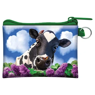 Immagine di 3D LiveLife Portamonete Mucche Curiose di Deluxebase. Portafoglio lenticolare Fattoria. Porta contanti, monete, e carte con zip sicura impreziosito dalla grafica del noto artista Jerry LoFaro