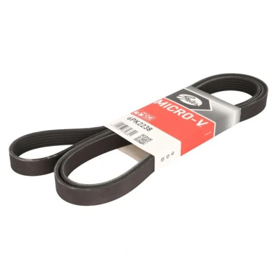 Immagine di GATES Micro V 6PK2238 Cinghia Poly 2238 6 Poliestere, EPDM (Etilene Propilene Diene Caucciù) FORD: FIESTA 5, 4